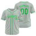 Camiseta de béisbol personalizada con diseño bordado & estilo hip hop & color gris verdoso