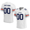 customized  authentic football jersey white-navy-orange mesh