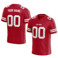 custom authentic football jersey red-white mesh