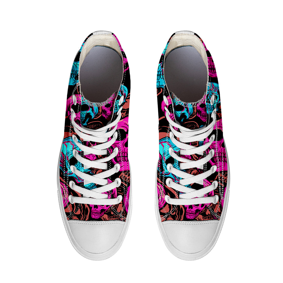 Resalta tu estilo con las zapatillas de lona de caña media Skeleton para hombre y mujer