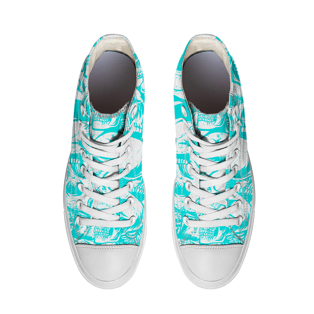 Resalta tu estilo con las zapatillas de lona de caña media Skeleton para hombre y mujer