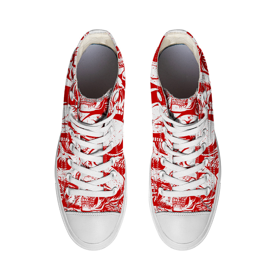 Resalta tu estilo con las zapatillas de lona de caña media Skeleton para hombre y mujer