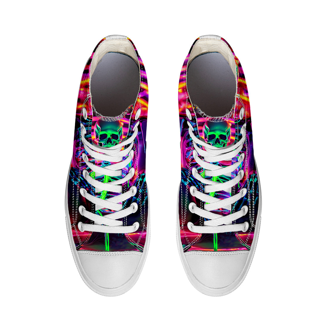 Resalta tu estilo con las zapatillas de lona de caña media Skeleton para hombre y mujer