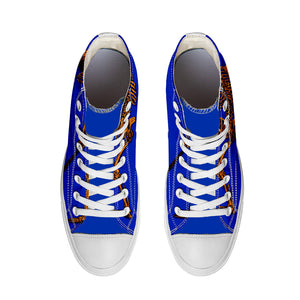 Resalta tu estilo con las zapatillas de lona de caña media Skeleton para hombre y mujer