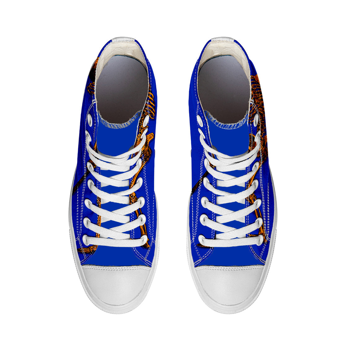 Resalta tu estilo con las zapatillas de lona de caña media Skeleton para hombre y mujer