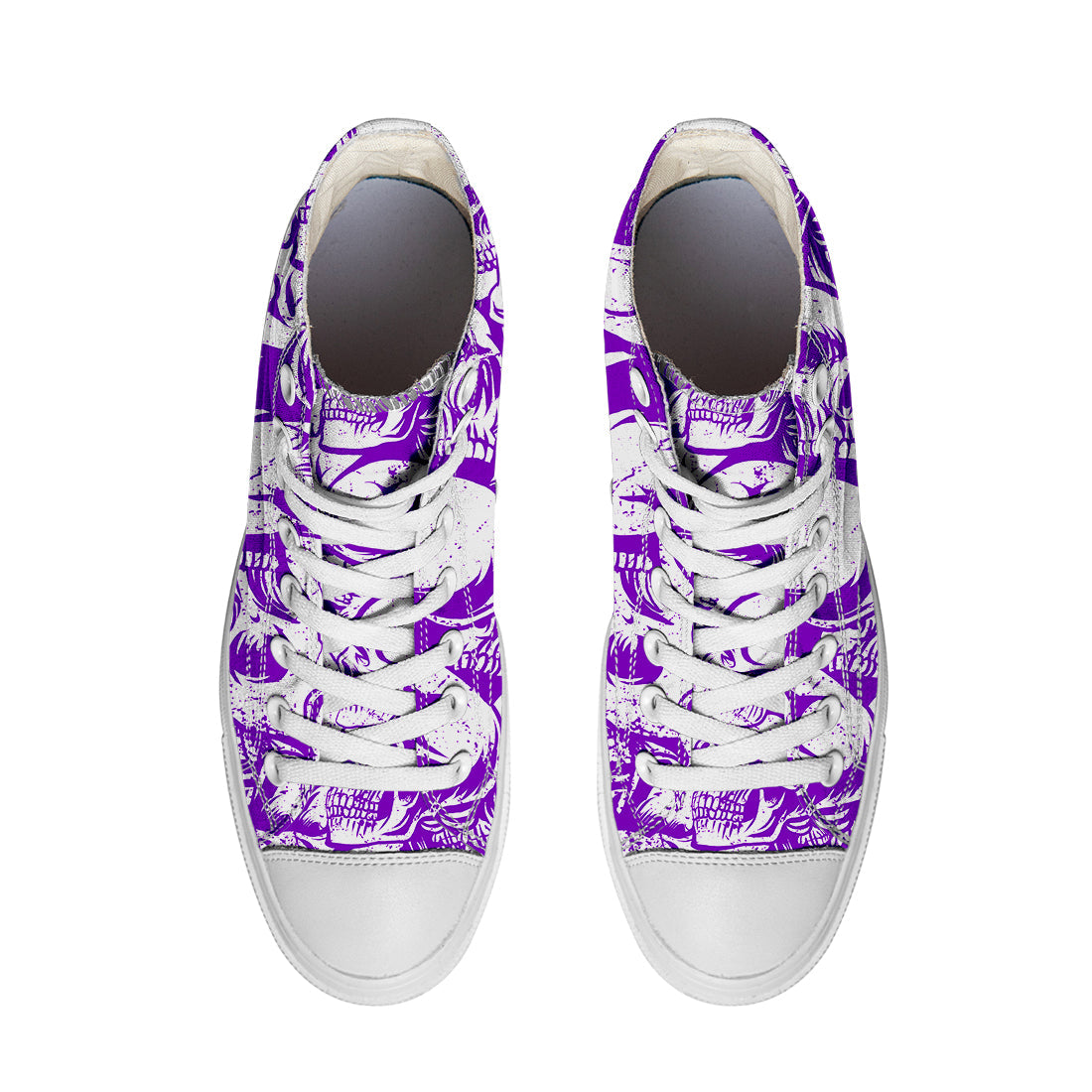 Resalta tu estilo con las zapatillas de lona de caña media Skeleton para hombre y mujer