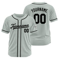Camiseta de béisbol personalizada con diseño bordado & estilo hip hop & color gris y negro