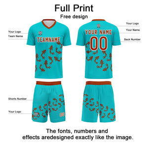 Conjunto personalizado de camiseta de fútbol azul marino para niños y adultos