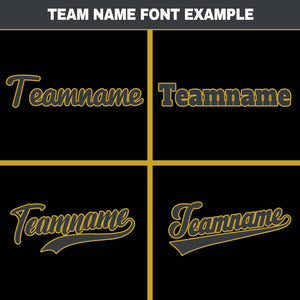 Camisetas de béisbol de hip hop negras personalizadas & cosidas & estampadas y con nombre y número personalizados