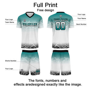 Conjunto personalizado de camiseta de fútbol blanca para niños y adultos