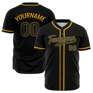 Camisetas de béisbol de hip hop negras personalizadas & cosidas & estampadas y con nombre y número personalizados