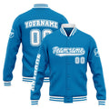 Chaqueta universitaria personalizada estilo Letterman para hombres-mujeres y jóvenes-color azul