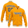 Chaqueta universitaria personalizada estilo Letterman para hombres-mujeres y jóvenes-color amarillo y gris