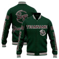 Chaqueta universitaria personalizada estilo Letterman para hombres-mujeres y jóvenes-color verde y marrón