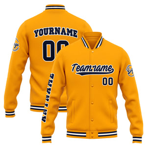 Chaqueta universitaria personalizada estilo Letterman para hombres-mujeres y jóvenes-color naranja