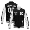 Chaqueta universitaria personalizada estilo Letterman para hombres-mujeres y jóvenes-color negro y blanco