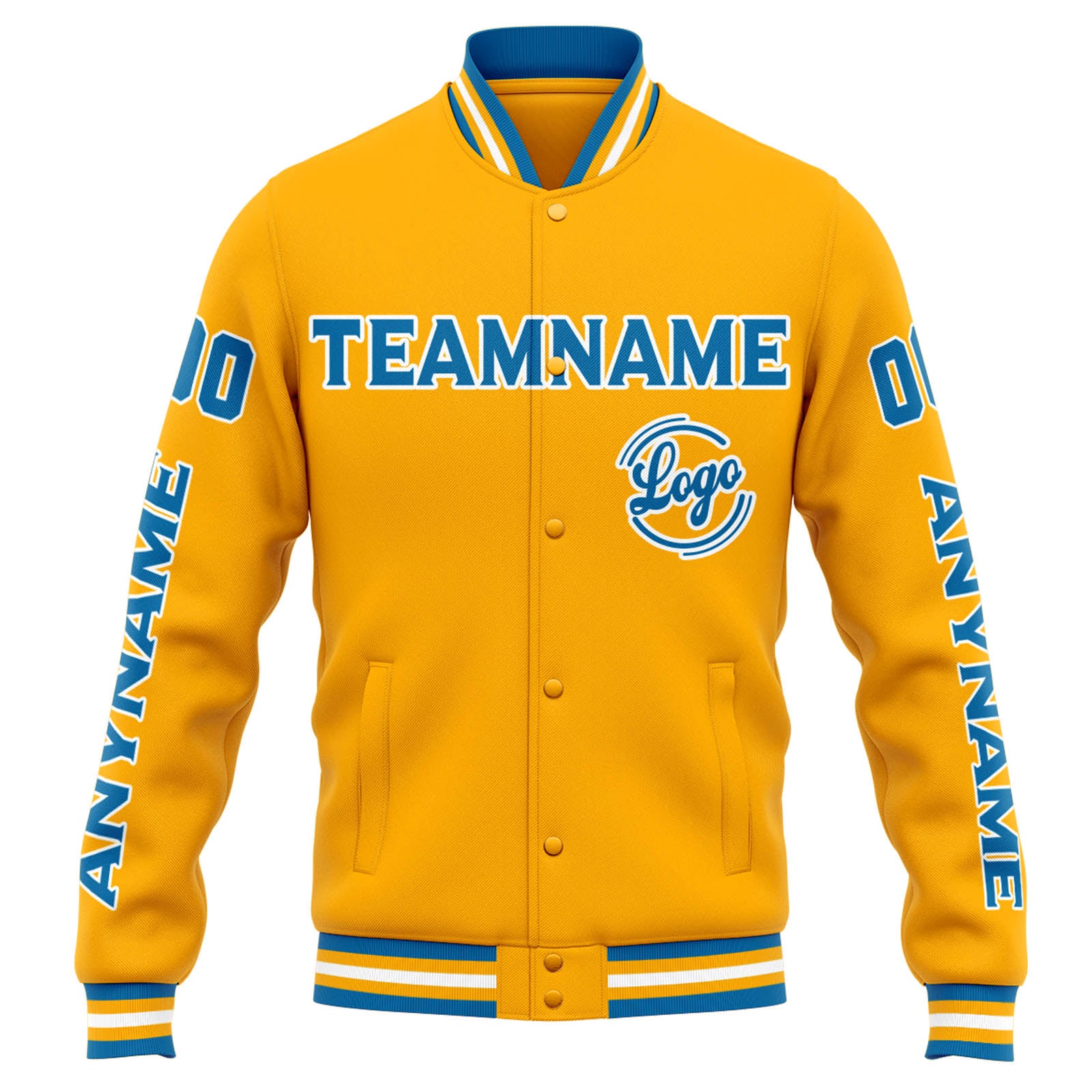 Chaqueta universitaria personalizada estilo Letterman para hombres-mujeres y jóvenes-color naranja y azul
