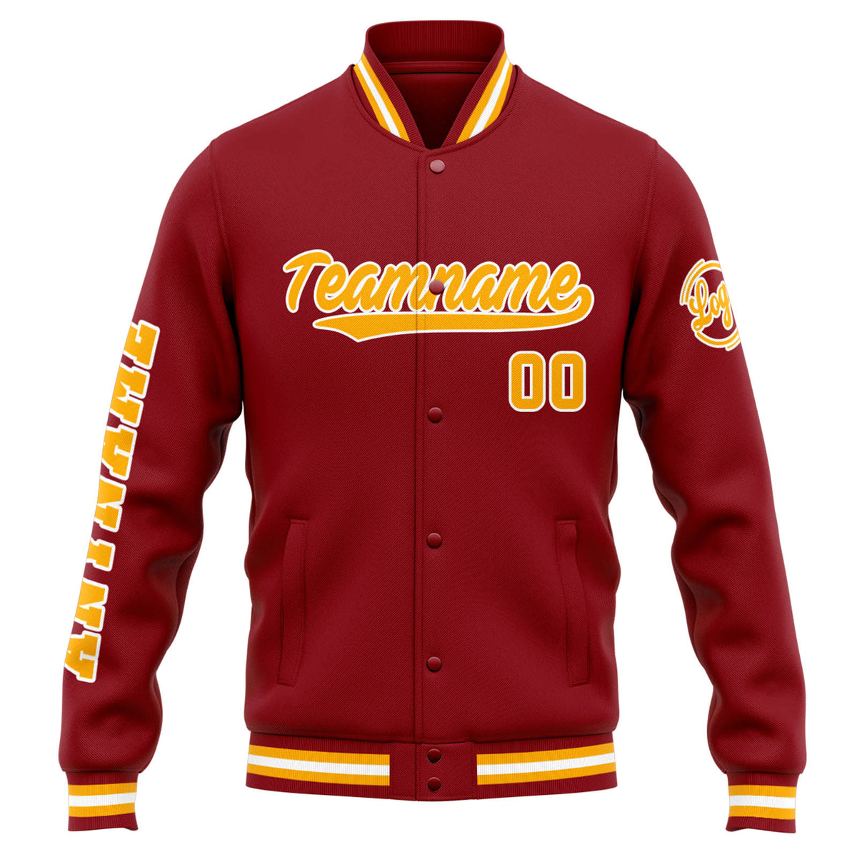 Chaqueta universitaria personalizada estilo Letterman para hombres-mujeres y jóvenes-color rojo y naranja
