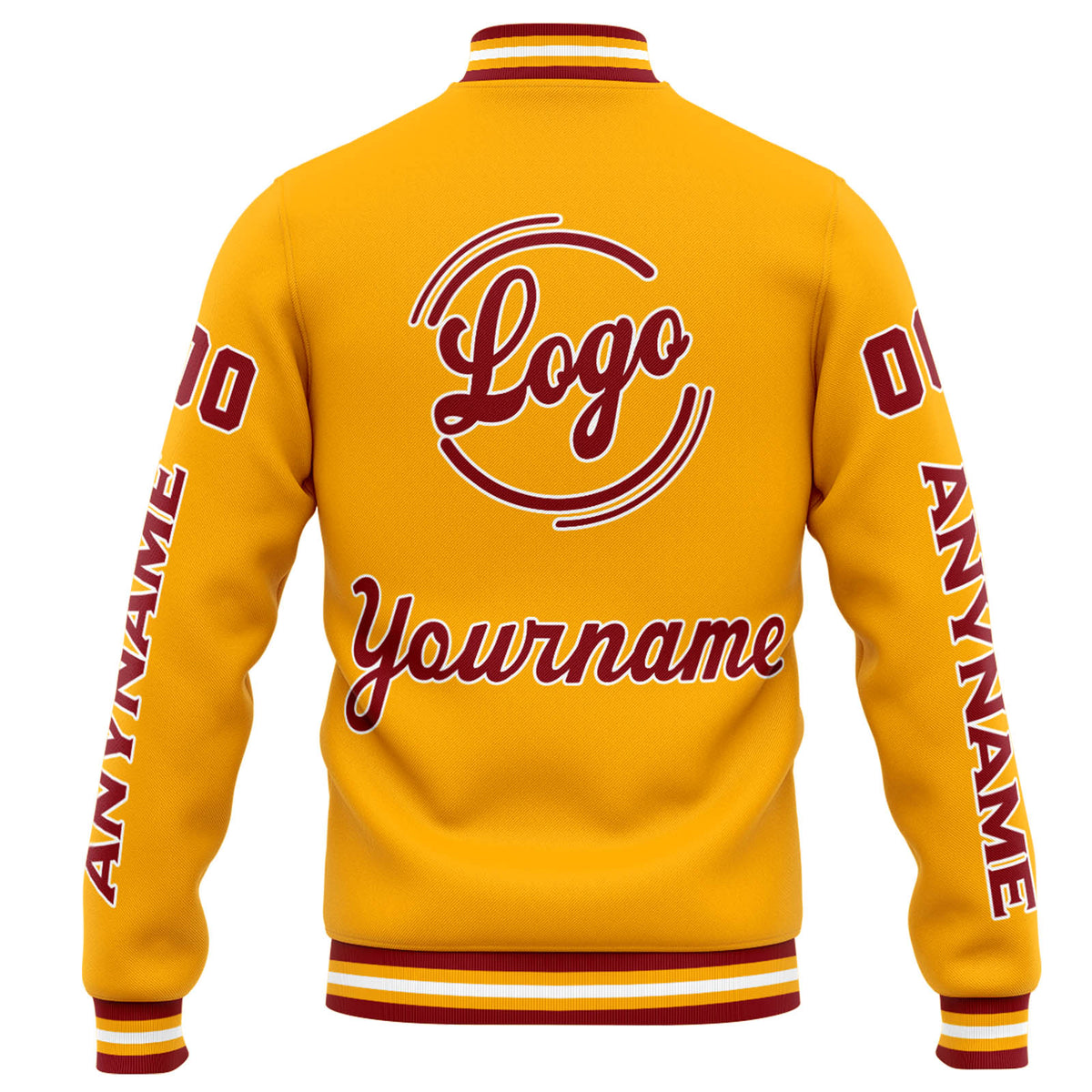 Chaqueta universitaria personalizada estilo Letterman para hombres-mujeres y jóvenes-color naranja y rojo
