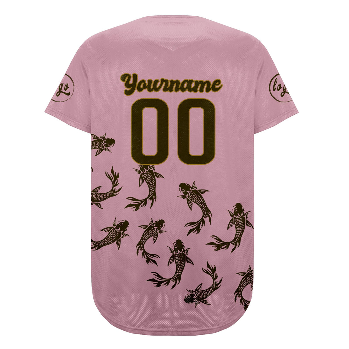 Camiseta de béisbol personalizada rosa claro y verde oliva con degradado uniformes de equipo personalizados con nombre y número