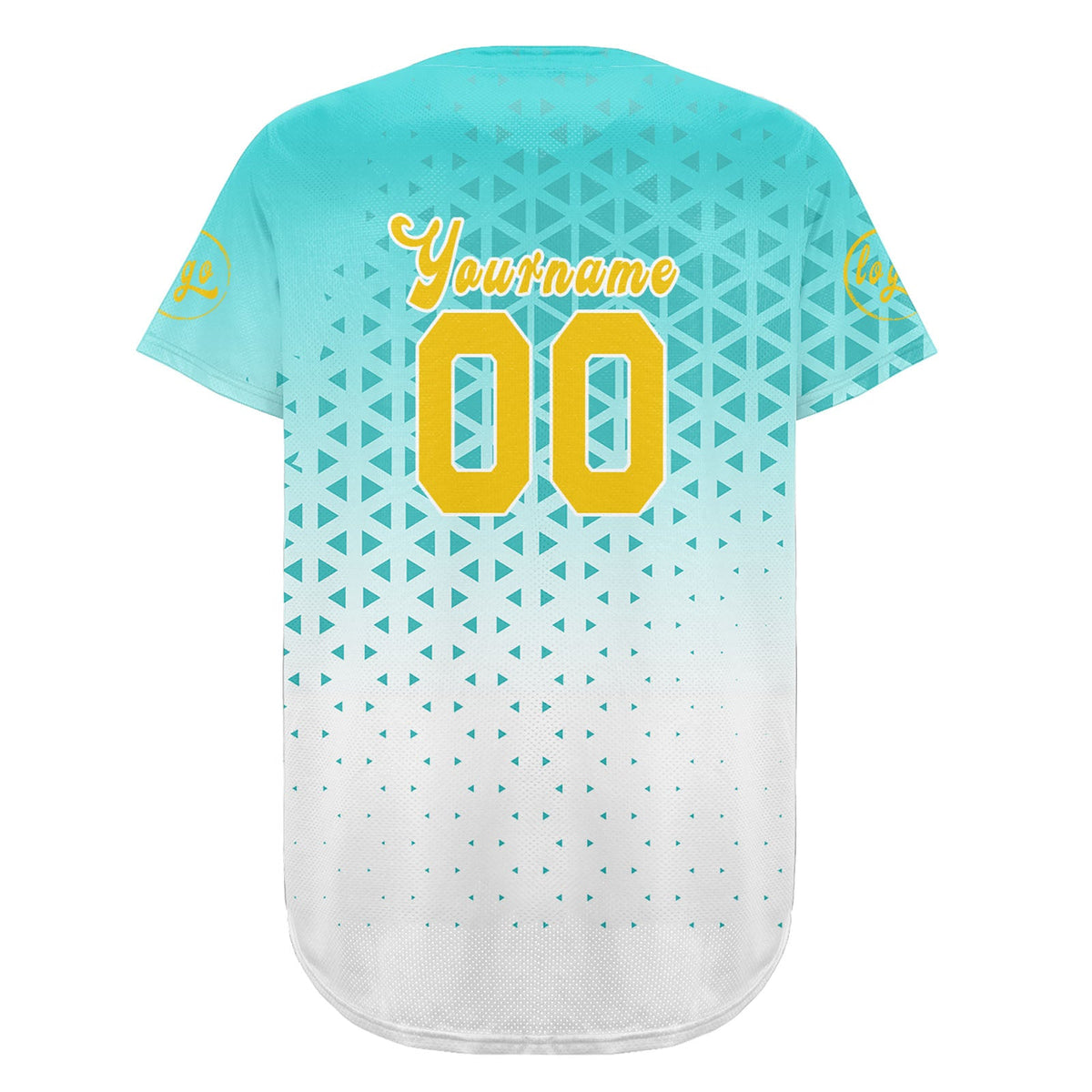 Camiseta de béisbol personalizada azul y blanca de Lakes uniforme de equipo con degradado personalizado nombre y número