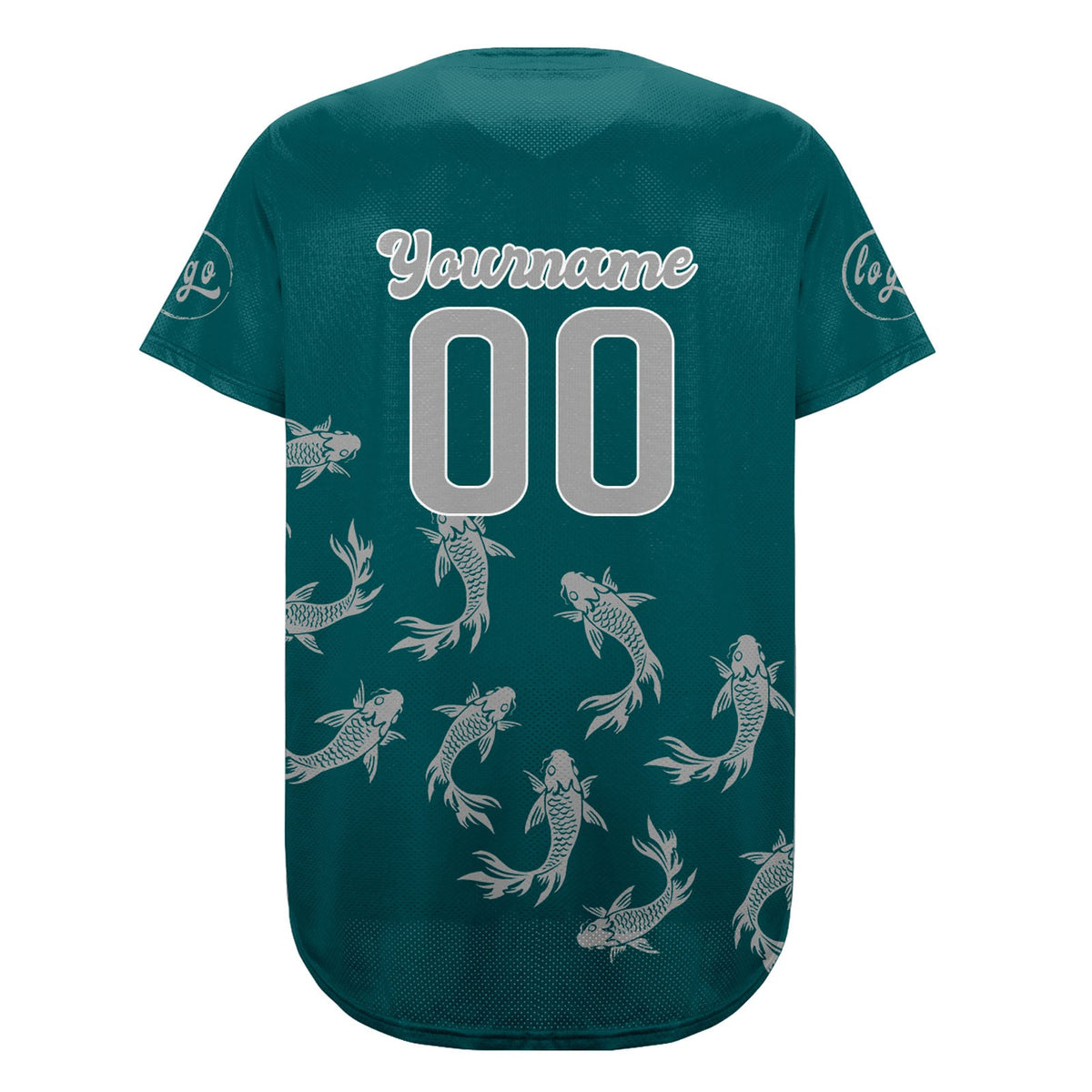 Camiseta de béisbol personalizada en verde oscuro y gris con dise?o degradado uniformes de equipo con nombre y número