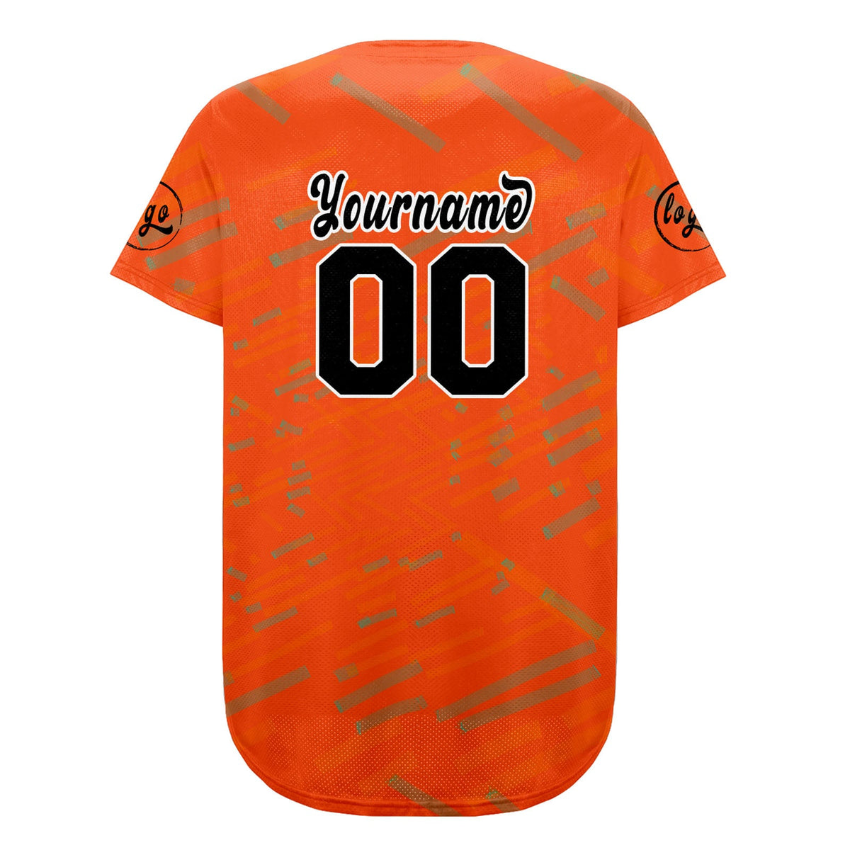 Camiseta de béisbol personalizada naranja y negra con dise?o degradado uniformes de equipo con nombre y número