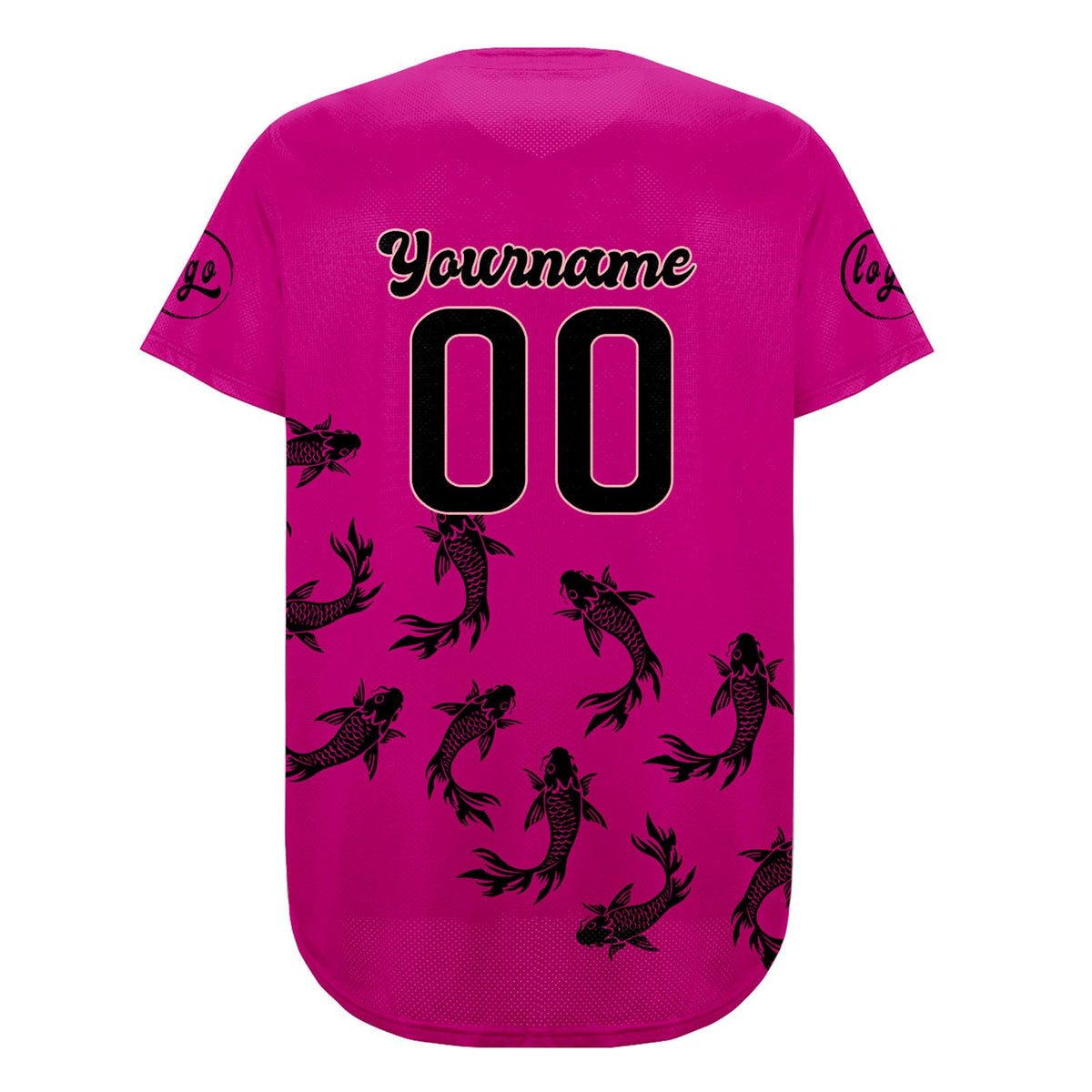 Camiseta de béisbol personalizada rosa y negra con degradado uniformes de equipo personalizados con nombre y número