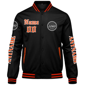 Chaquetas universitarias naranjas personalizadas para hombres & mujeres y jóvenes & Chaquetas Letterman personalizadas