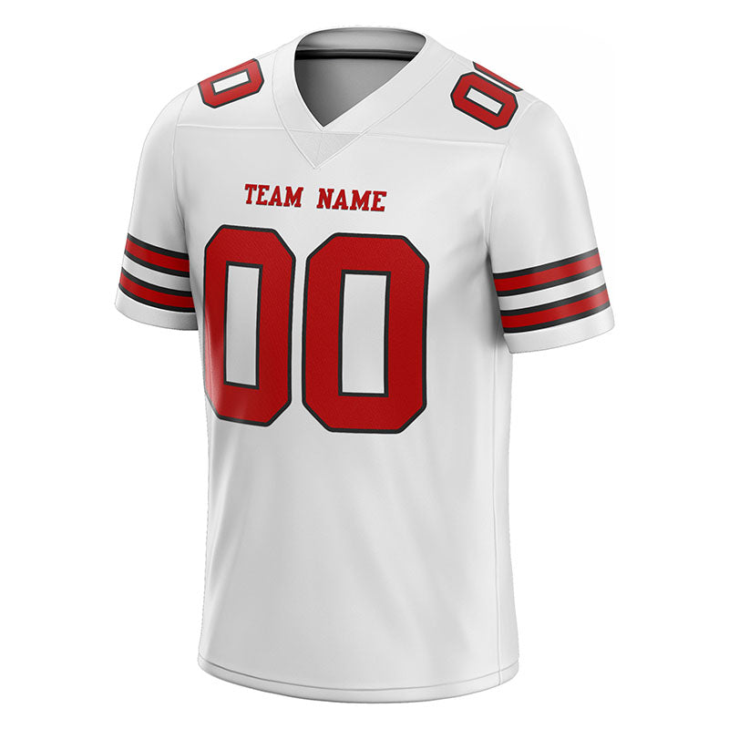 customized authentic football jersey gold black-white mesh