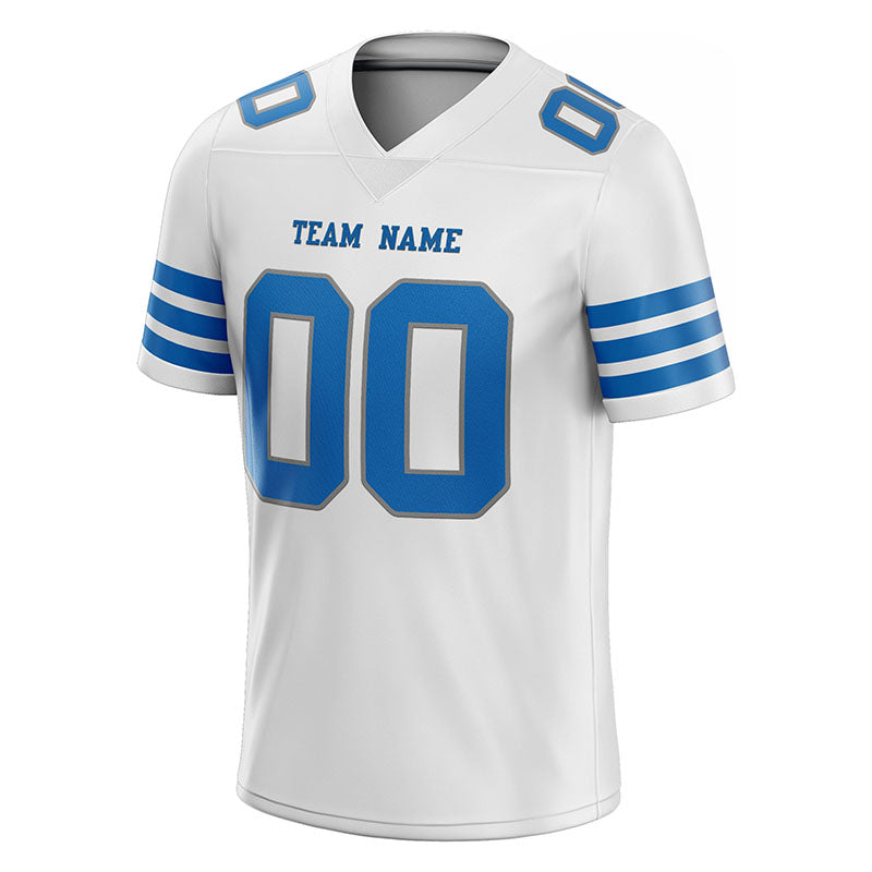 custom authentic football jersey powder blue gray mesh