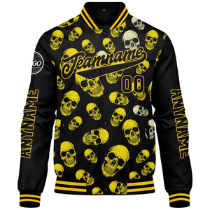 Chaquetas universitarias amarillas personalizadas para hombres & mujeres y jóvenes & Chaquetas Letterman personalizadas