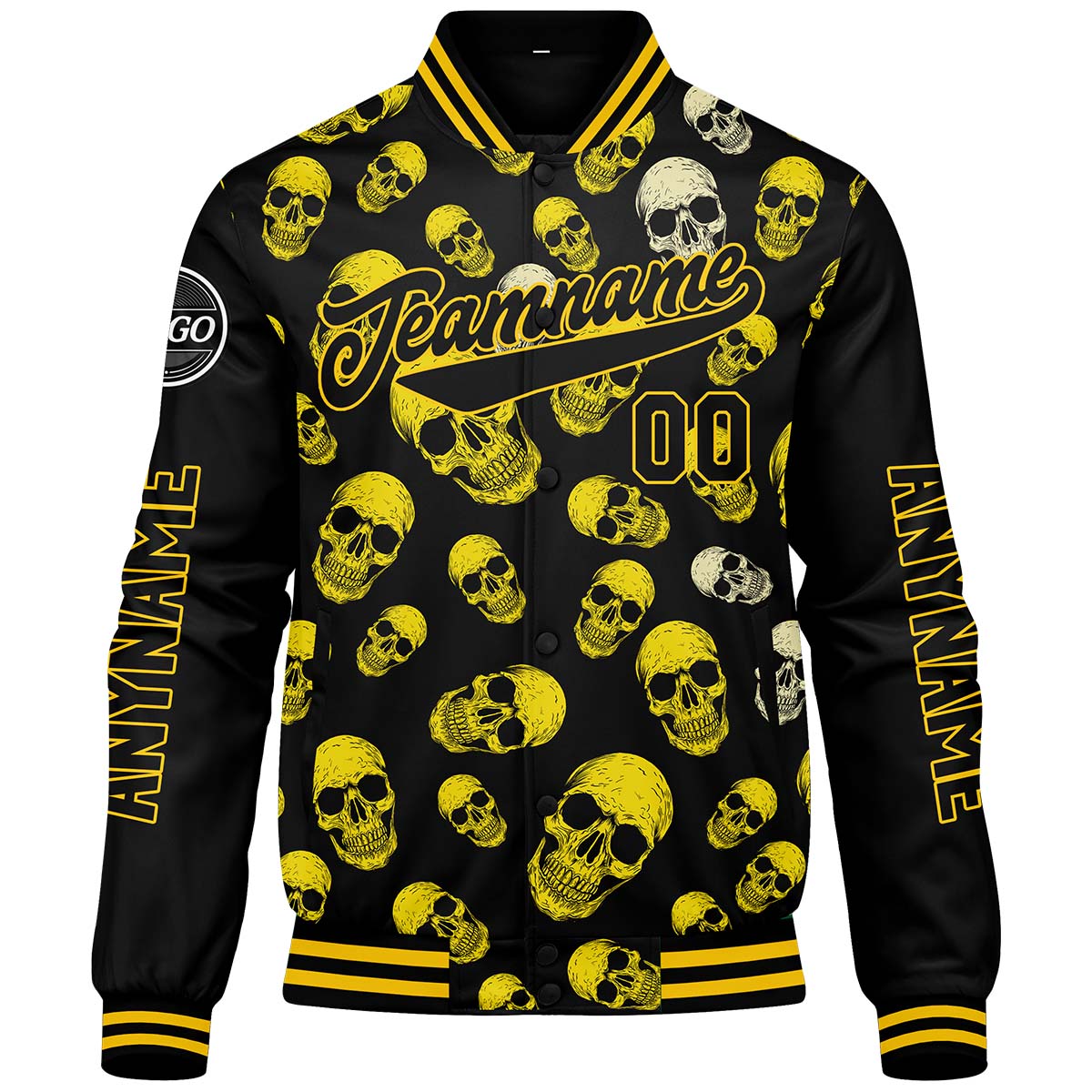 Chaquetas universitarias amarillas personalizadas para hombres & mujeres y jóvenes & Chaquetas Letterman personalizadas