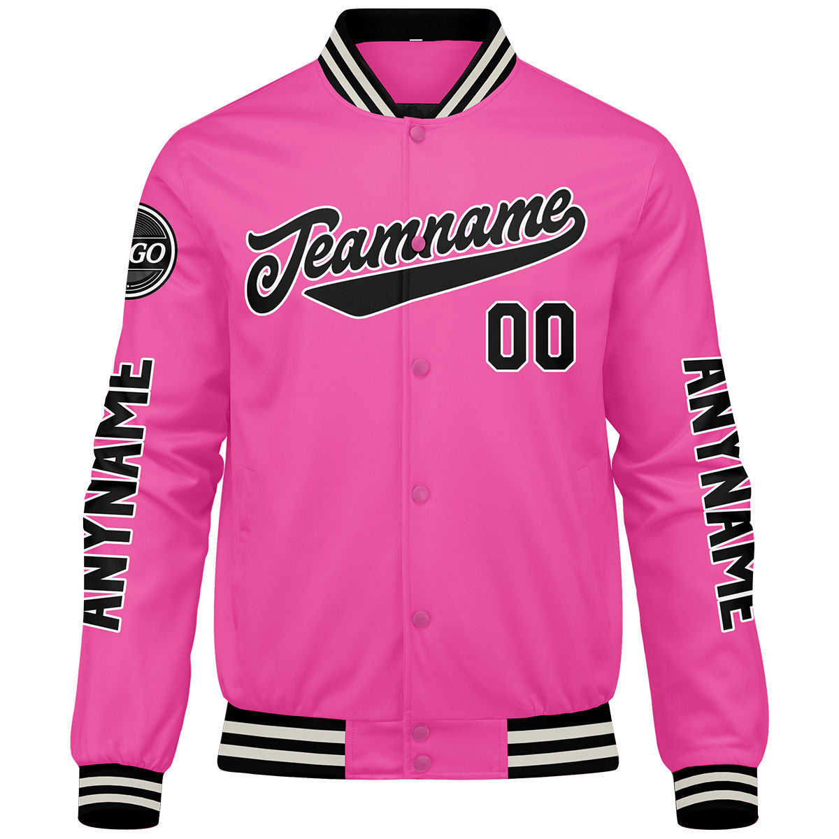 Chaquetas universitarias rosas personalizadas para hombres & mujeres y jóvenes & Chaquetas Letterman personalizadas
