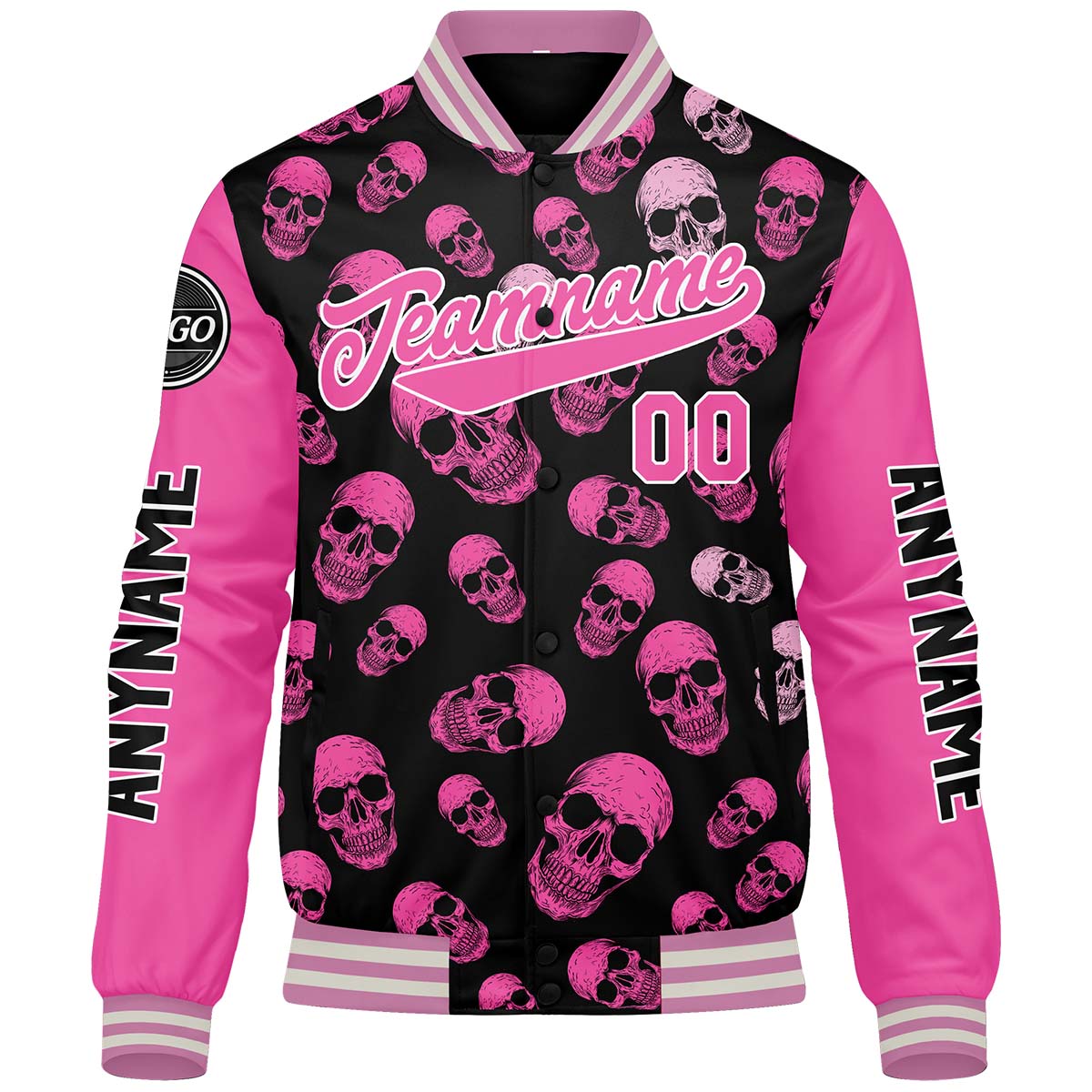 Chaquetas universitarias rosas personalizadas para hombres & mujeres y jóvenes & Chaquetas Letterman personalizadas