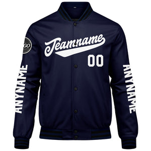 Chaquetas universitarias azul marino personalizadas para hombres & mujeres y jóvenes & Chaquetas Letterman personalizadas