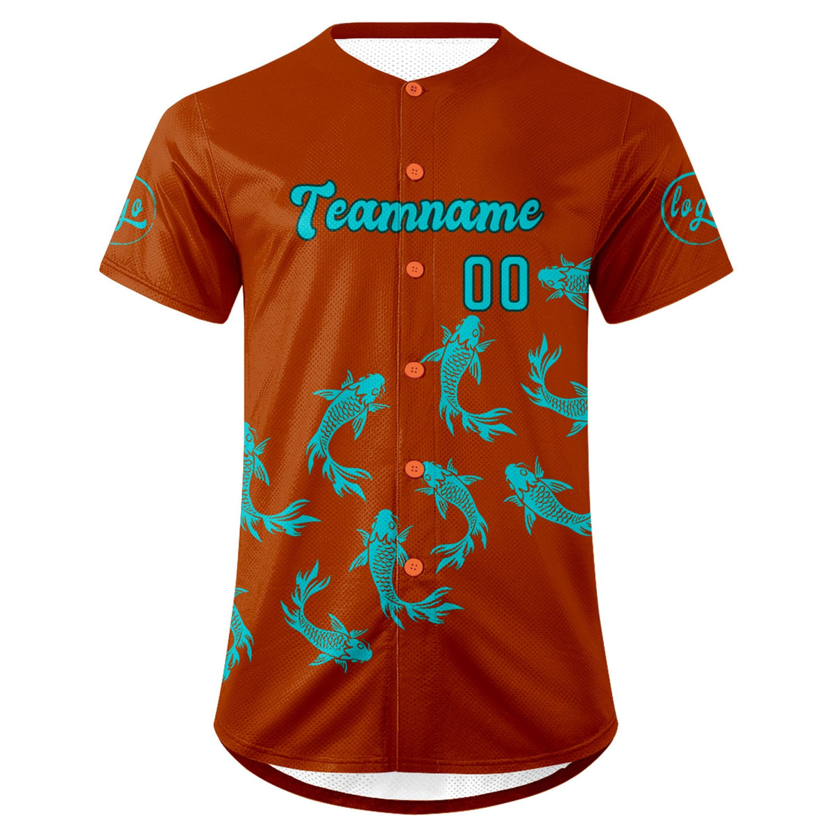 Camiseta de béisbol personalizada naranja y cian con degradado uniformes de equipo personalizados con nombre y número