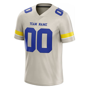 customized authentic football jersey apricot navy-gold mesh