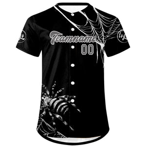 Camiseta de béisbol personalizada en blanco y negro con degradado uniformes de equipo con nombre y número