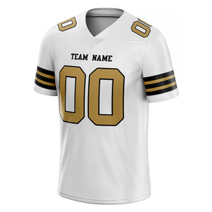 customized authentic football jersey vegas gold black-white mesh