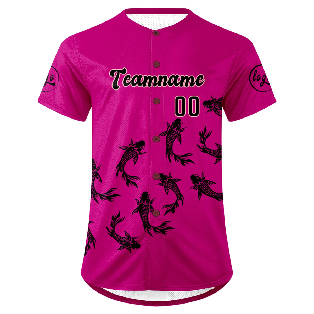Camiseta de béisbol personalizada rosa y negra con degradado uniformes de equipo personalizados con nombre y número