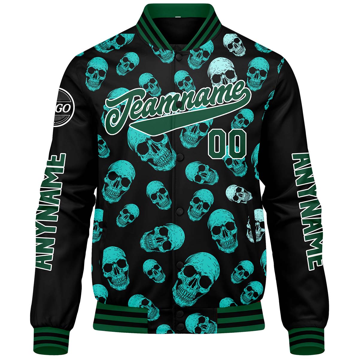 Chaquetas universitarias verdes personalizadas para hombres & mujeres y jóvenes & Chaquetas Letterman personalizadas