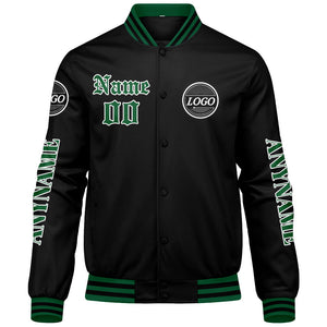 Chaquetas universitarias verdes personalizadas para hombres & mujeres y jóvenes & Chaquetas Letterman personalizadas