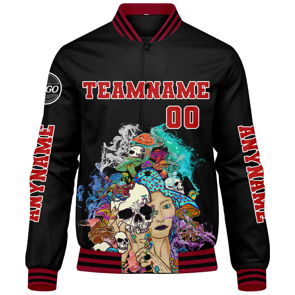 Chaquetas universitarias rojas personalizadas para hombres & mujeres y jóvenes & Chaquetas Letterman personalizadas