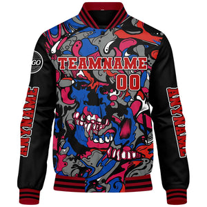 Chaquetas universitarias rojas personalizadas para hombres & mujeres y jóvenes & Chaquetas tipo Letterman personalizadas