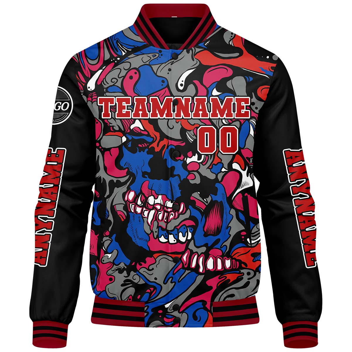 Chaquetas universitarias rojas personalizadas para hombres & mujeres y jóvenes & Chaquetas tipo Letterman personalizadas