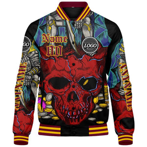 Chaquetas universitarias rojas personalizadas para hombres & mujeres y jóvenes & Chaquetas Letterman personalizadas