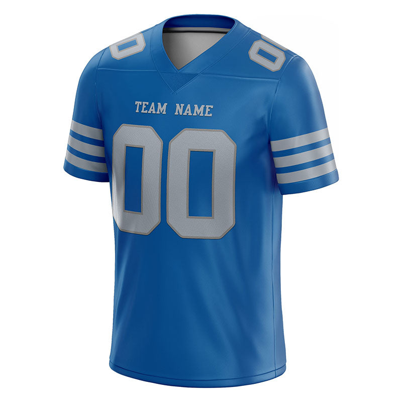 custom authentic football jersey powder blue gray mesh