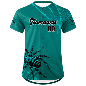 Camiseta de béisbol personalizada verde y negra con degradado uniformes de equipo con nombre y número