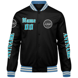 Chaquetas universitarias azul claro personalizadas para hombres & mujeres y jóvenes & Chaquetas Letterman personalizadas